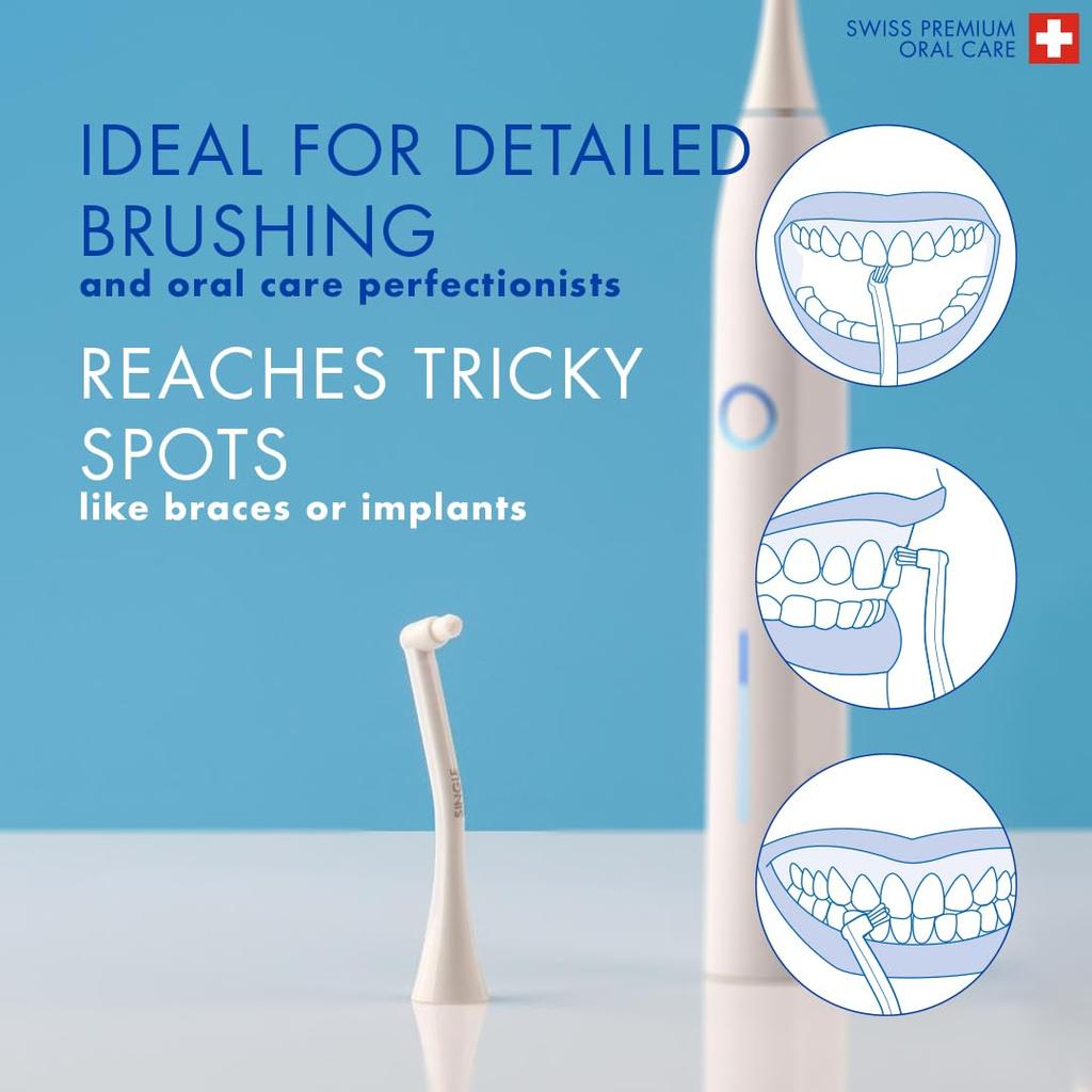 CURAPROX Hydrosonic Easy Sonic Elektrische Einzel-Ersatzbürstenkopf-Set Zahnbürste, (2 Bürsten)