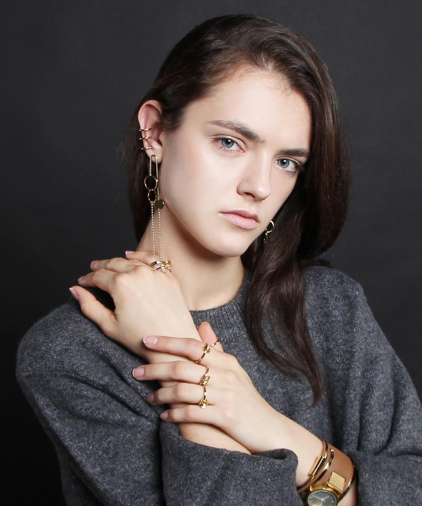 De La Lune Landscape Earrings [Dl16Fwer01Gdf]
