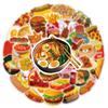 10/30/50pcs Delicious Food Cartoon Stickers Hamburgers Pizza Cake Graffiti Decals Fridge Luggage Phone Diary Waterproof Sticker