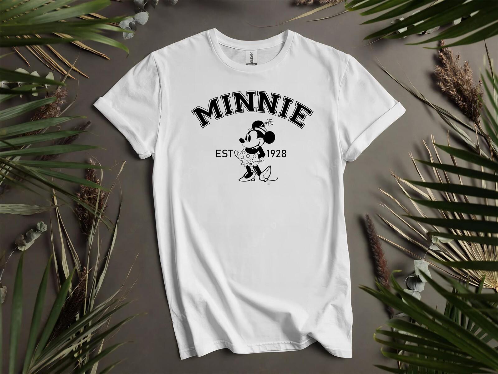 Minnie Mouse Est. 1928 T-shirt T shirt Men Women Unisex Tshirt L202 XL