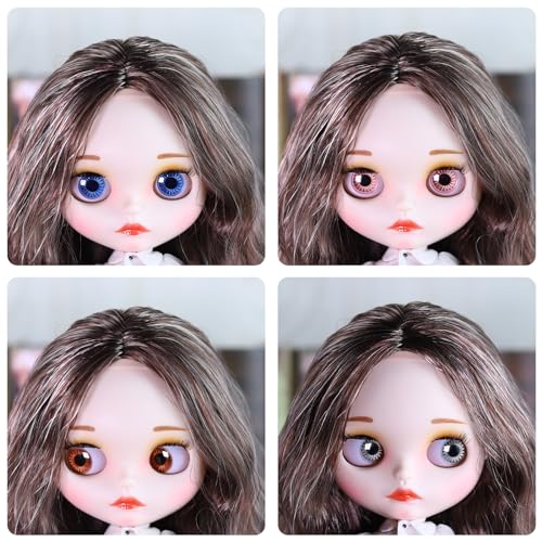 ICY Fortune Days 30cm Doll Body Only, Cute Practice Doll BJD with 4-Color Eye Changes, Wig Change, and Hand Changes