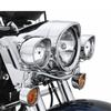 Motorcycle Chrome 7''Headlight Trim Ring+4.5'' Fog Light Cover +Visor Style Turn Signal Trim Ring For Harley Touring FLH Softail
