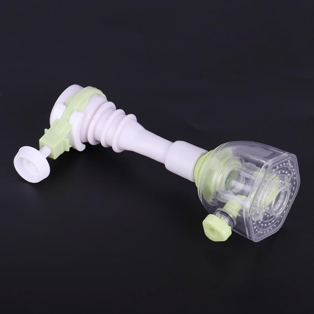 Movable Water Saving Extension Faucet Splash proof Kitchen Valve Spray Green 13cm