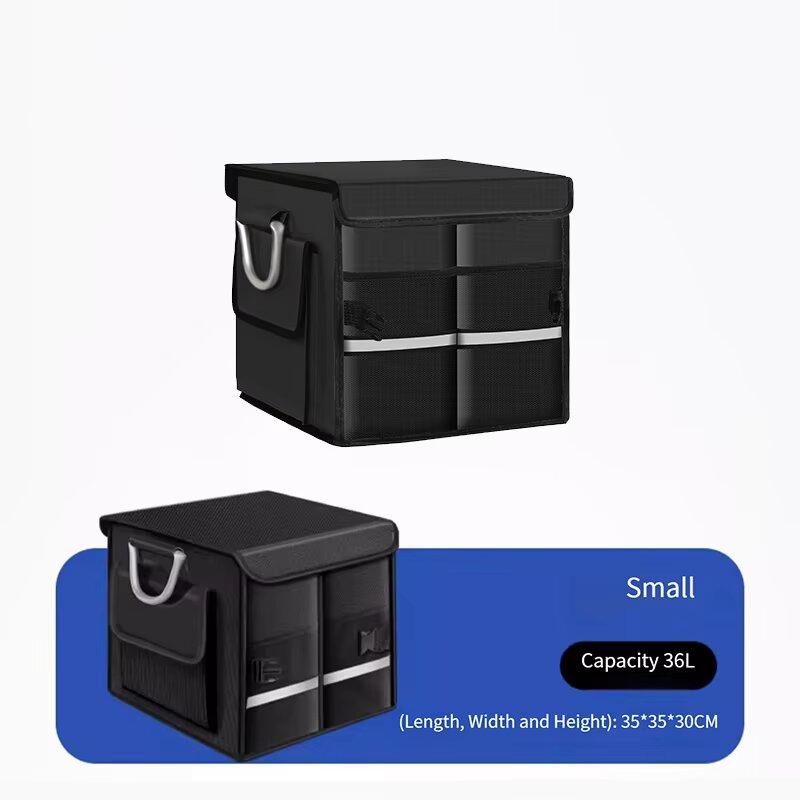 Heavy-Duty 72L Trunk Organizer for Car Large-Capacity Foladable Storage Box High-Density Oxford Cloth Waterproof Car Organizer