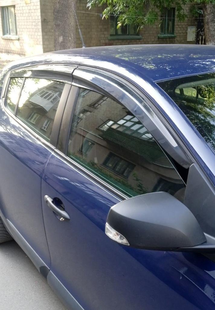 Ветровики HB (4 шт, Sunplex Sport) для Renault Megane III 2009-2016 гг