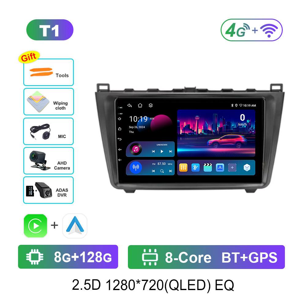 Touch Screen GPS Navigation for Mazda 6 II GH 2007 - 2012 Android 14 Car Video Multimedia Player WiFi BT DSP Stereo Auto Tools