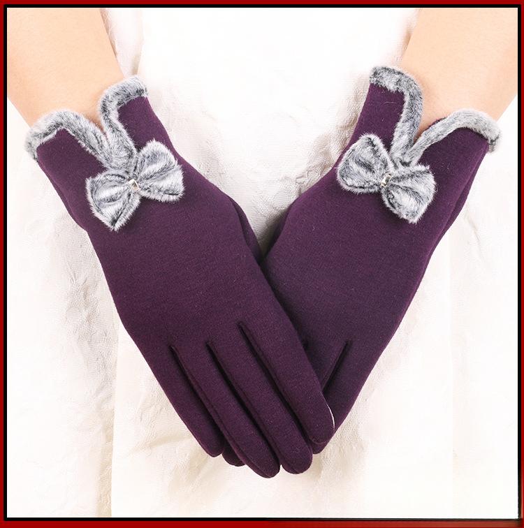 Warm Gloves for Women In Autumn and Winter Outdoor Cycling  Cute Cold Proof Touch Screen Gloves for Women
