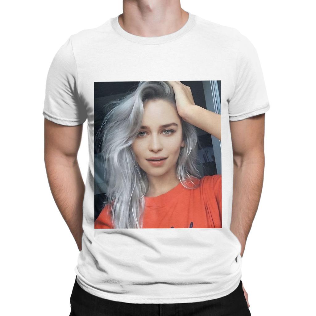 Emilia Clarke Orange Graphic 100 Cotton TShirt Emilia Clarke Tees Tops For Unisex