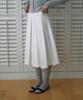 Lamerei Cotton Pleats Midi Skirt[Lmbespsk5408]-Off-White
