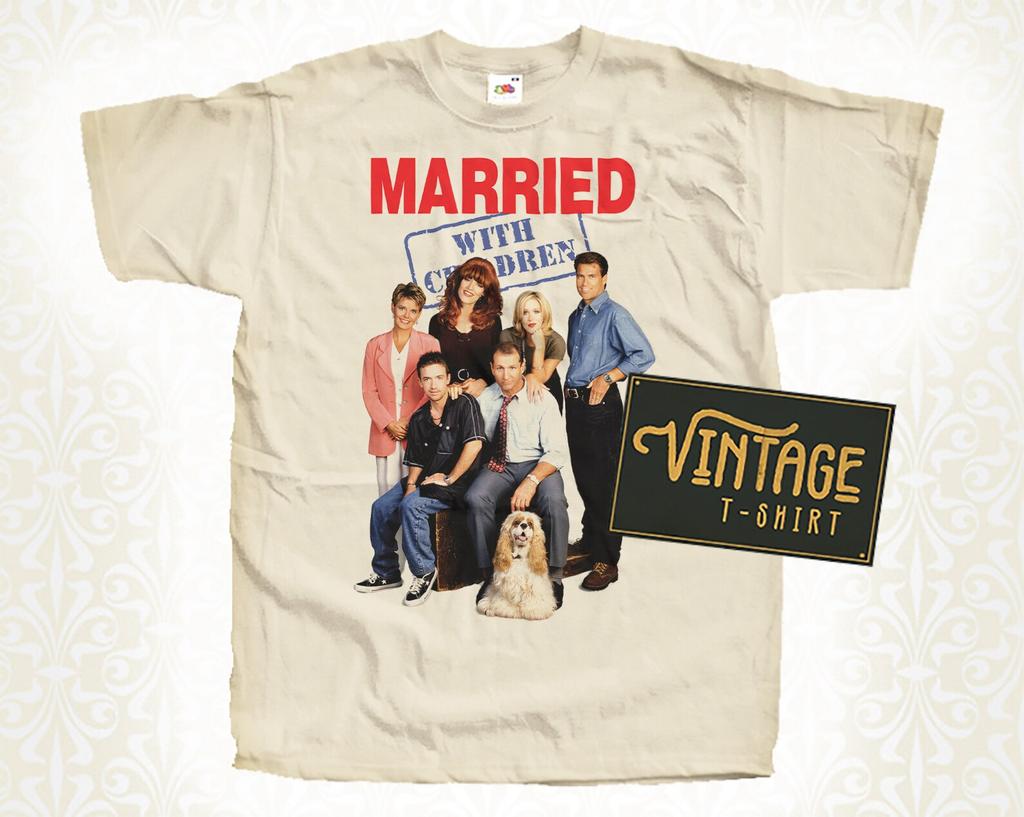 Married with Children V2 T-Shirt Vintage Natural Color Men's T-Shirt DTG Digital Print SIZES S M L XL 2XL 3XL 4XL 5XL