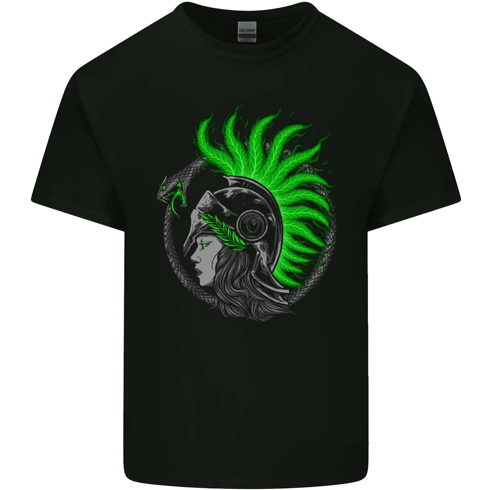 

Athena Warrior With a Snake Greek Mythology Kids T-Shirt Childrens XL
