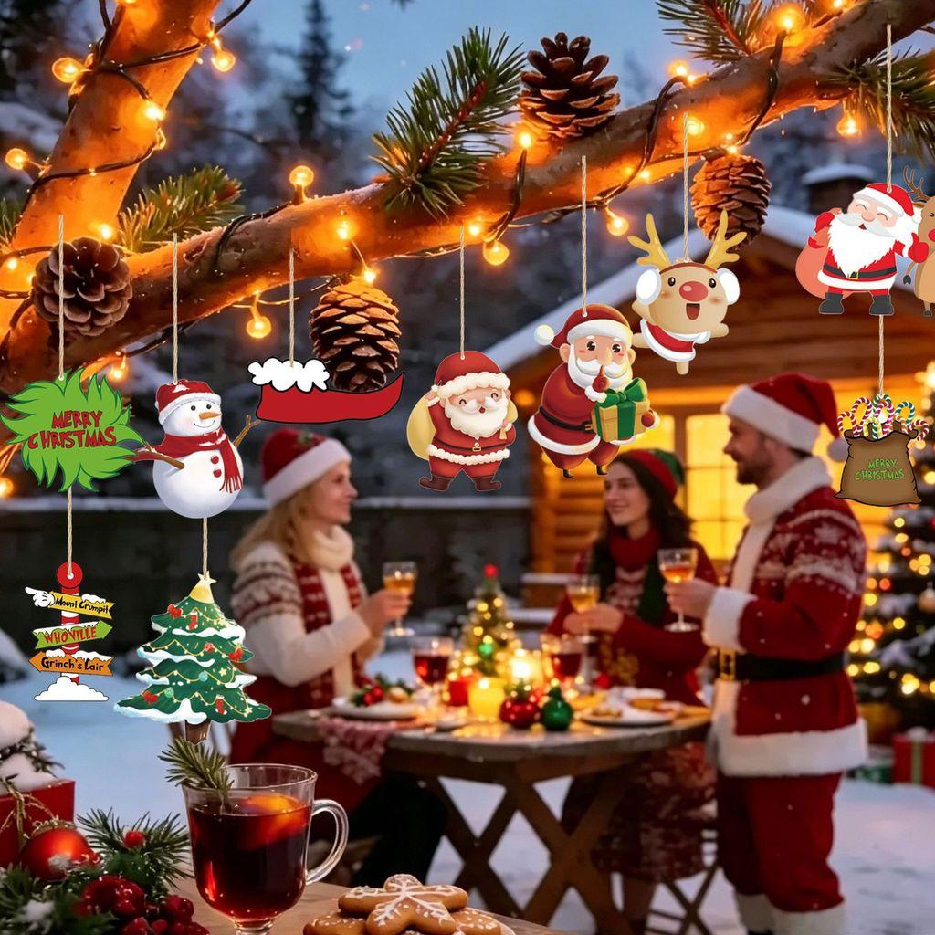 Christmas Party Decor Set With Paper Fans Paper Flowers Lanterns For Festive Event Venue Decoration