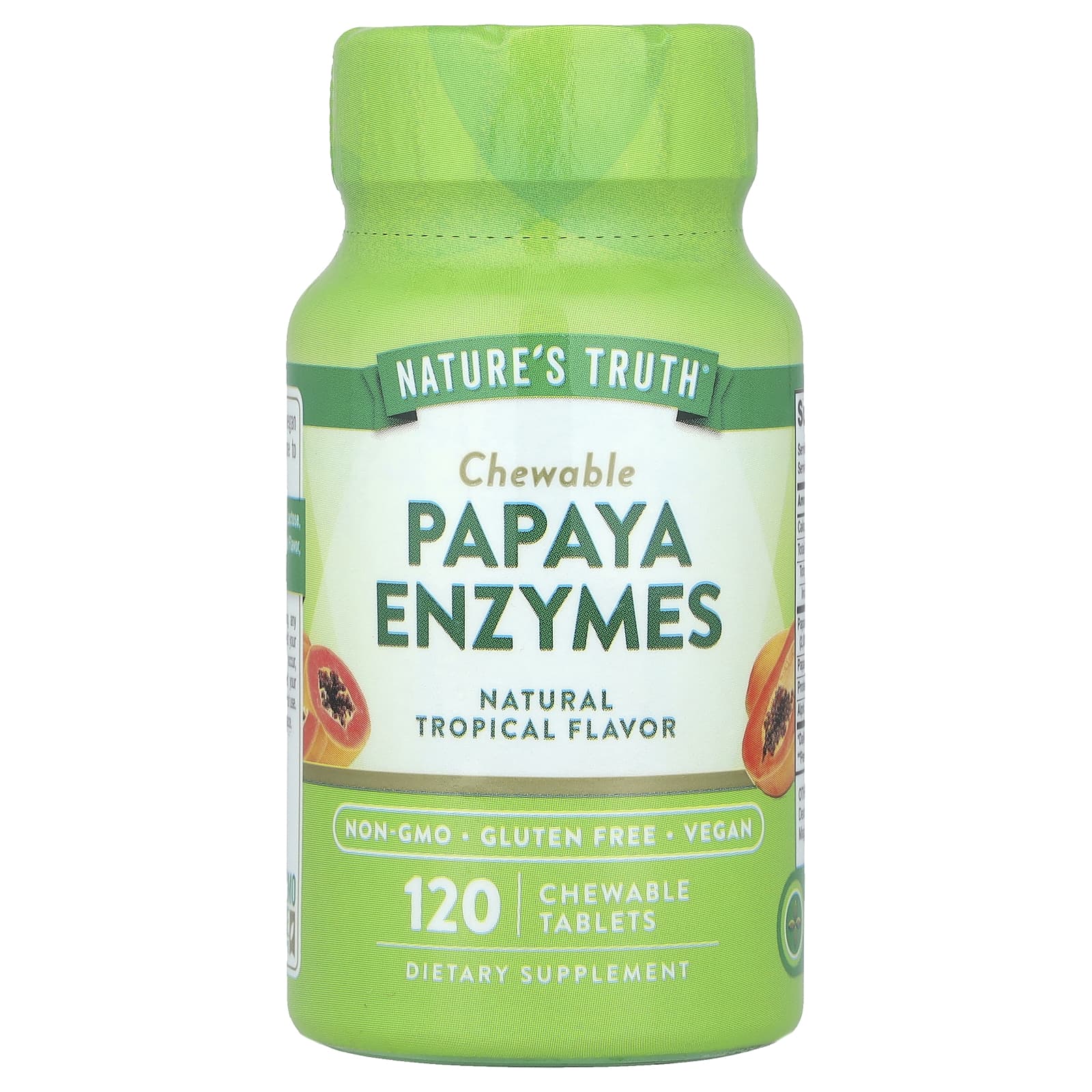

Nature S Truth, Chewable Papaya Enzyme, Natural Tropical, Chewable Tablets 120