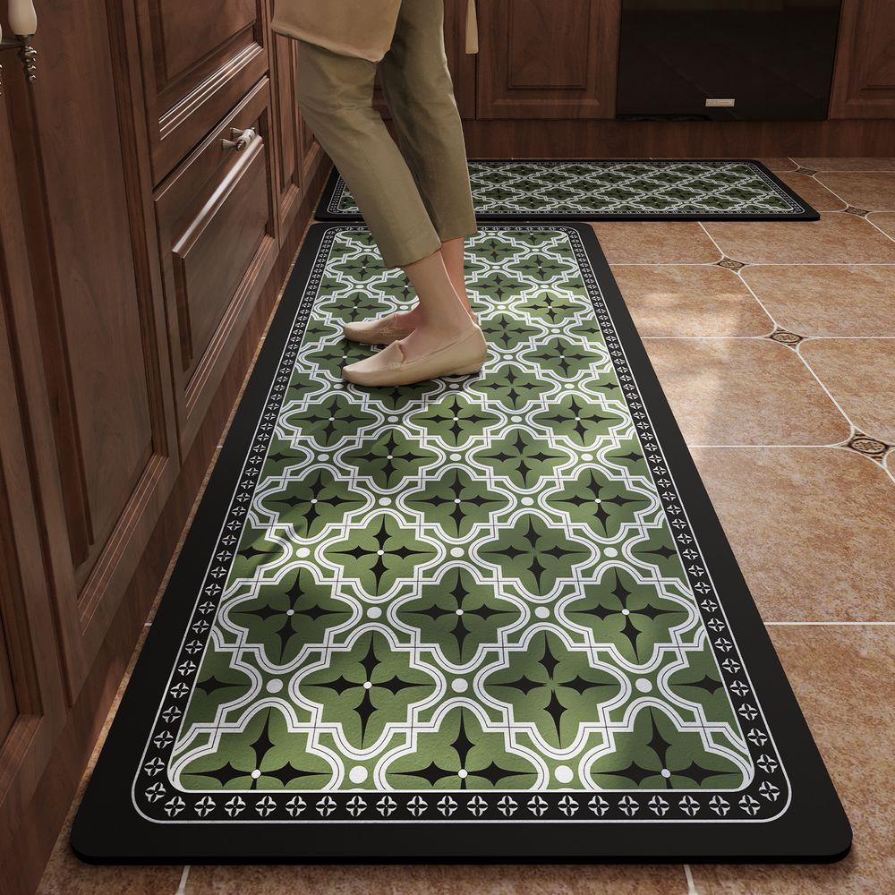 Vintage Keukenkleed in Amerikaanse Stijl Gemaakt Van Silicagel, Antislip En Anti-Olie, Niet-Wasbare Voetmat Voor Huisdecoratie 50X80CM gray