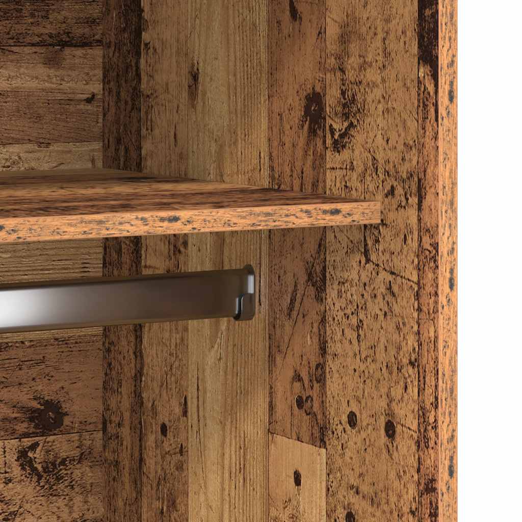 Wardrobe with Vintage Wood Look 100 x 50 x 200 cm Engineered Wood