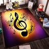 Music-Themed Carpet with Treble Clef Design and Vibrant Colors Suitable for use as an anti-slip for living room bedroom sofas