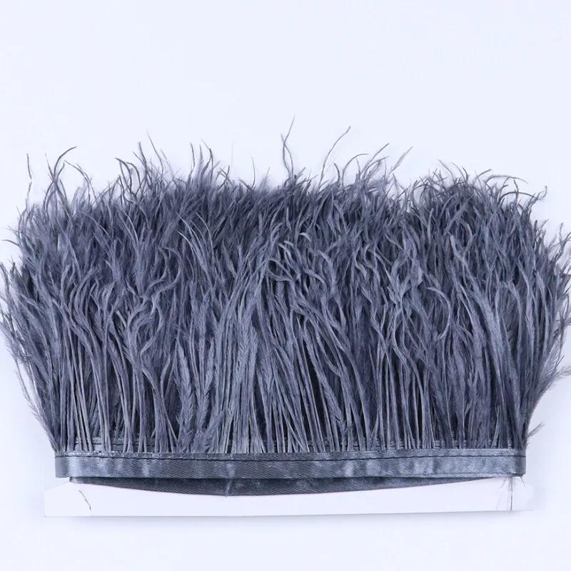 Feather2/5M 6cm Sewing Colored Feather Fringe Tassel Clothes Skirt Decoration Lace Trim Latin Dress Bag Trimmings Fringes DIY Accessory