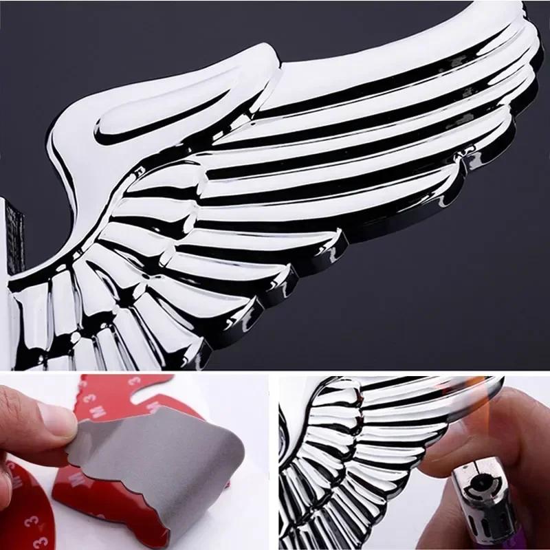 EMIW1 Car Front Badge Wings Sticker for Skoda Yeti Kamiq Rapid Kodiaq Fabia Octivia RS Superb 2 A7 Karoq Citigo Vision S Bonnet Emblem