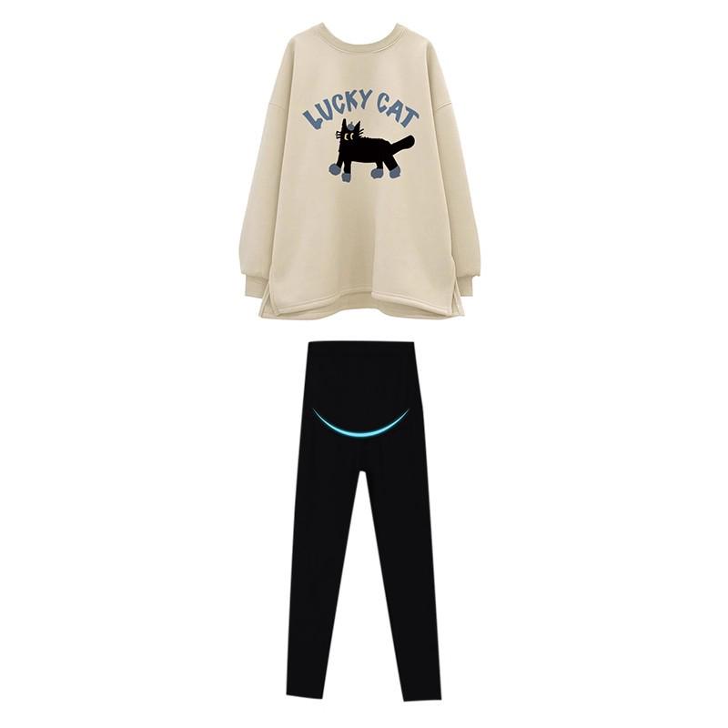Trendy Maternity Sweatshirts - Loose, Stylish, Belly-Covering Wear for Moms, Autumn/Spring 2025.