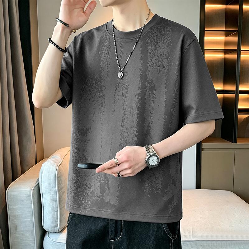 Short-sleeved T-shirt, Round Neck, Half-sleeved Bottoming Shirt, Plus Size Men's Top