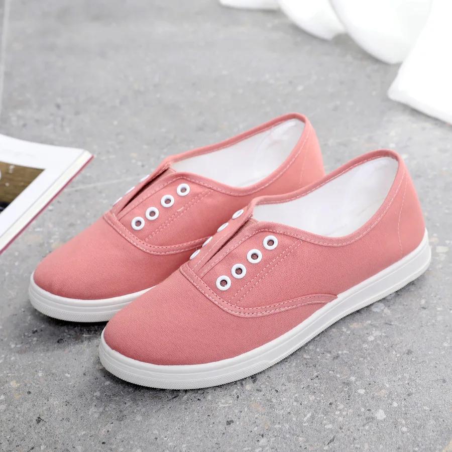 Fashion Autumn Loafers Canvas Shoe Sneakers for Women Shoes Breathable Women's Casual Shoes Lace Up WomanWhite Shoes Flats