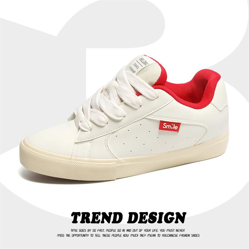 

[Chubby shoes] Men s shoes autumn ins trendy shoes breathable and wear-resistant little white shoes versatile microfiber leather sneakers 1538 44