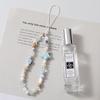 Aesthetic Pearl Phone Strap with Camellia Charm, Beaded Phone Lanyard for Mobile Case, Fashion Anti-Loss Chain for Bag