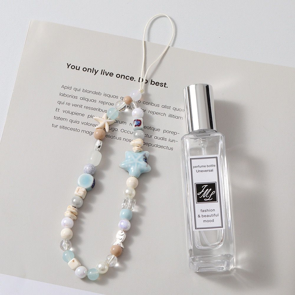 Aesthetic Pearl Phone Strap with Camellia Charm, Beaded Phone Lanyard for Mobile Case, Fashion Anti-Loss Chain for Bag