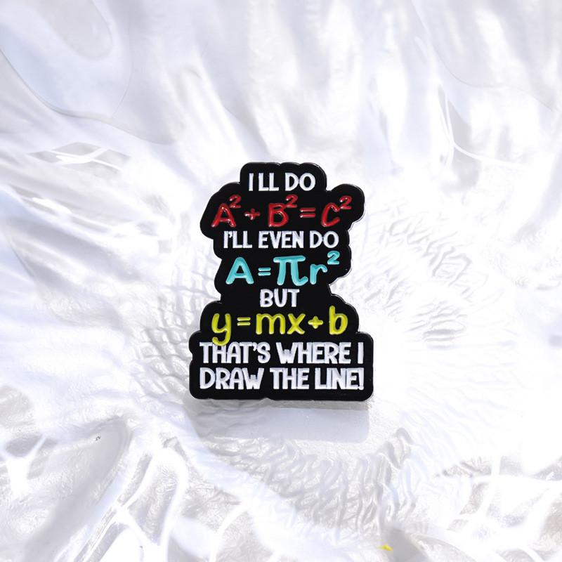 Alloy Stylish Letter Pins Featuring Cartoon English Quotes For Trendy Fashion Accessories
