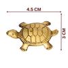 Feng Shui Tortoise for Good Luck | Brass Tortoise with Plate, Small Size, Brass, Gold Colour, 1 Set, Religious