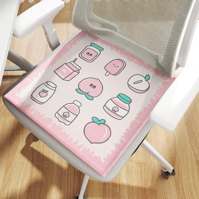 Ice Silk Breathable Chair Cushion 40x40cm персиковый