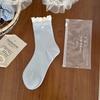 Spring And Summer Lace Socks Children'S Shell Love Button Stacking Socks All-In-One Machine Boneless Double Luo Kou Women'S Socks