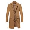 Autumn and Winter Middle-aged Men's Casual Coat, Men's Medium and Long Woolen Coat, Men's Woolen Coat