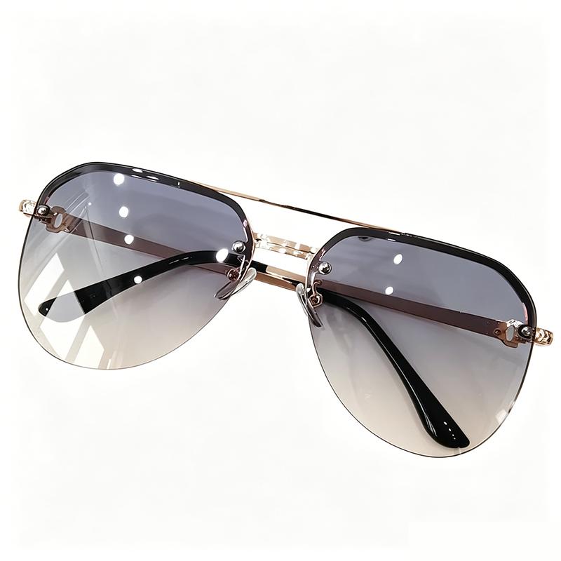 Xiaomi Women Metal Half Frame Double Beam Sunglasses Fashion Outdoor UV400 Sun Protection Shades Trendy Eyewear