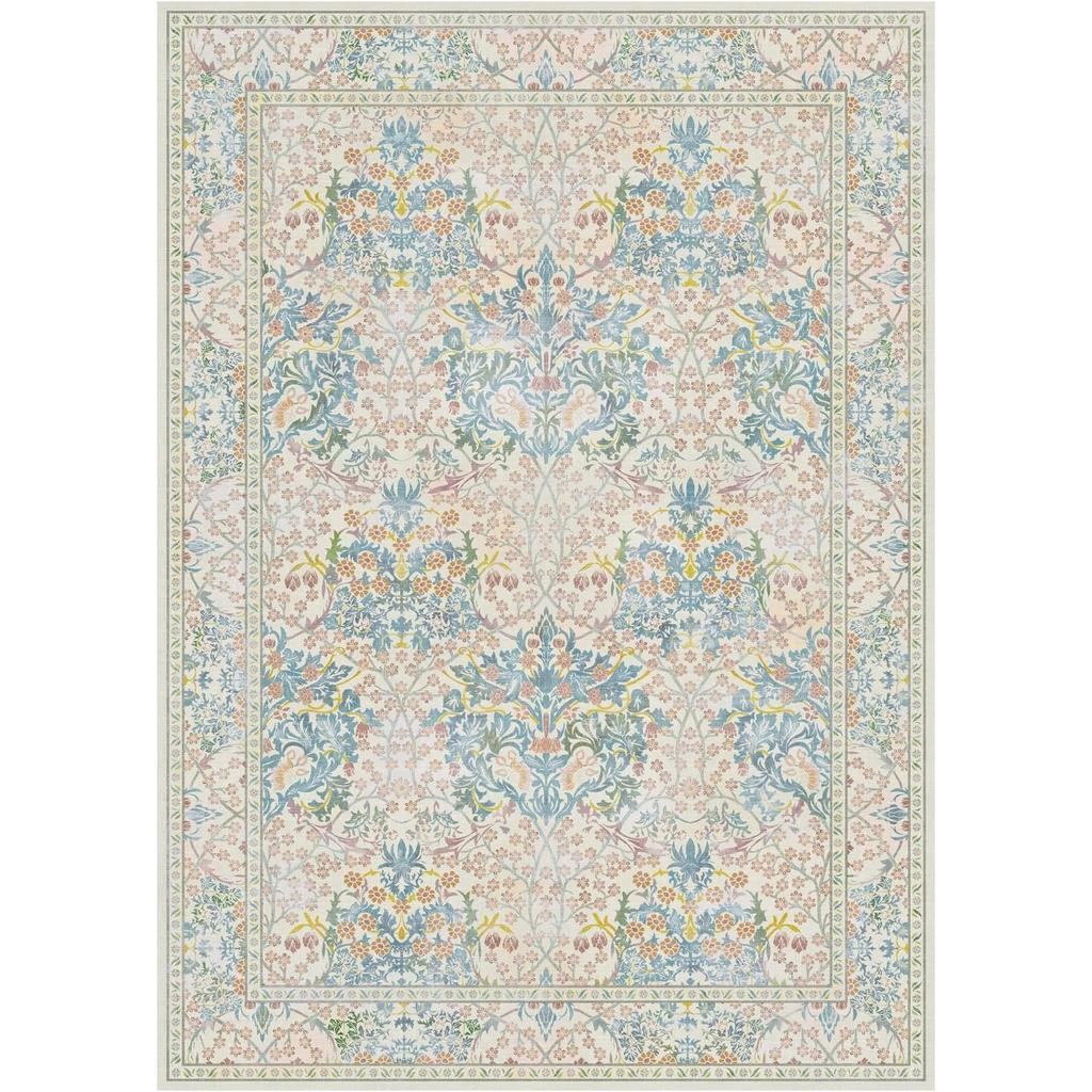 Carpet For Living Room Large Machine Washable Carpet Bedroom Bedside Floor Mat Home Decoration Bohemian Flower Non-Slip Pink Rug