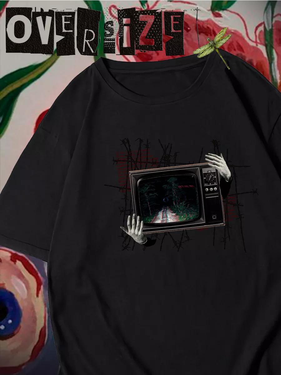 Оверсайз Футболка в стиле Dreamcore, Weirdcore y2k, Drain M