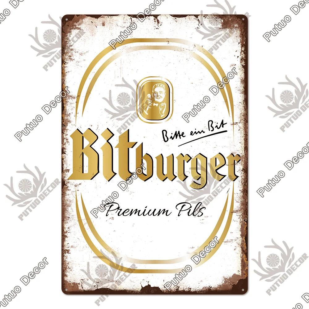 Putuo Decor Germania Beer Brand Metal Sign Plaque Metal Vintage Tin Sign pentru Bar Pub Man Cave Kitchen Club Bar Wall Decor Home