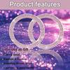 2 Pack Car Engine Start Stop Decoration Ring Pink, Crystal Decorative Ring Sticker Car Interior Accessories for Women, Automotive Pushbutton Switches