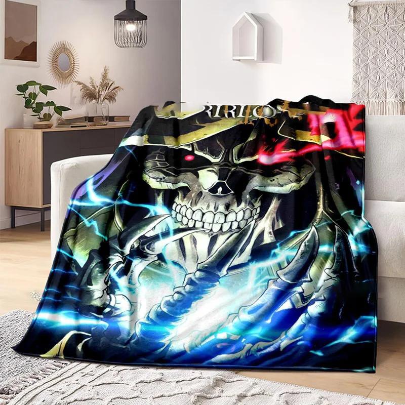 3D Print Anime Overlord Soft Plush Blanket, Flannel Blanket Throw Blanket for Living Room Bedroom Bed Sofa Picnic Cover