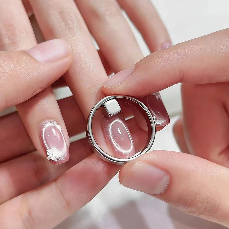 New Circular Cat Eye Nail Art Black Hole Magnet Strong Nail Art Gel Polish Guide Tool DIY Magnetic Nail Helper Manicure Design