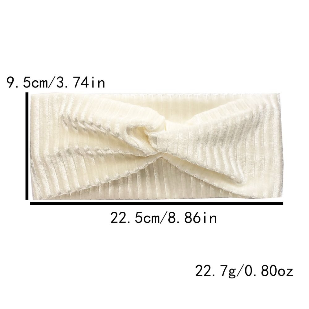 Stretch Fabric Fabric Headband Solid Color Elastic Headband Knot Cross Headband Washing Face