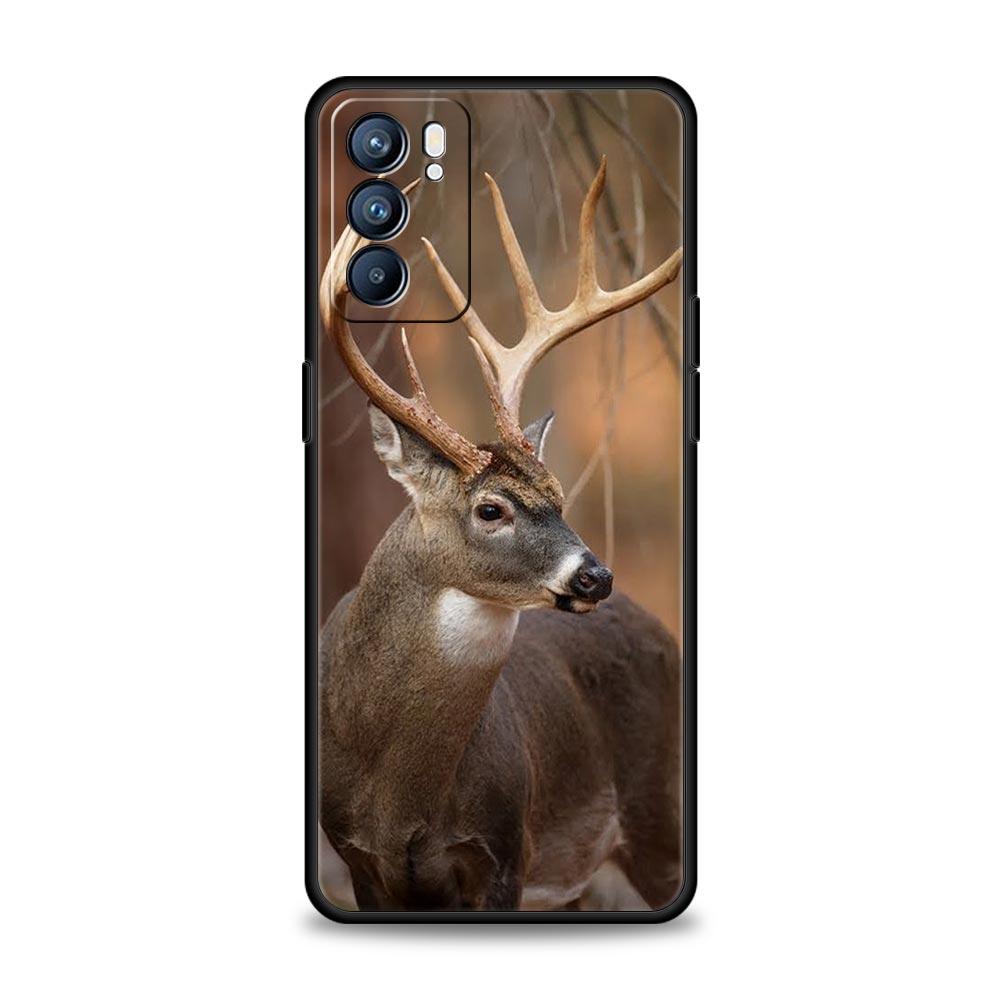 Phone Case Cover For Oppo A17 A31 A54 A57 A78 A79 Find X5 X6 Reno 7 8 10 11 12 13 F Pro 5G Soft TPU Shell Deer Hunting Camo Bags