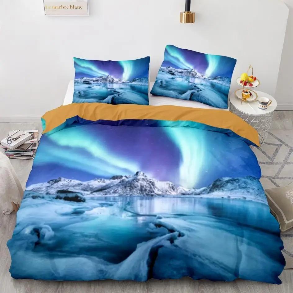 Starry Sky Duvet Cover Twin Size Universe Decor Twin Bedding Set Microfiber Outer Space Theme Milky Way Galaxy Comforter Cover