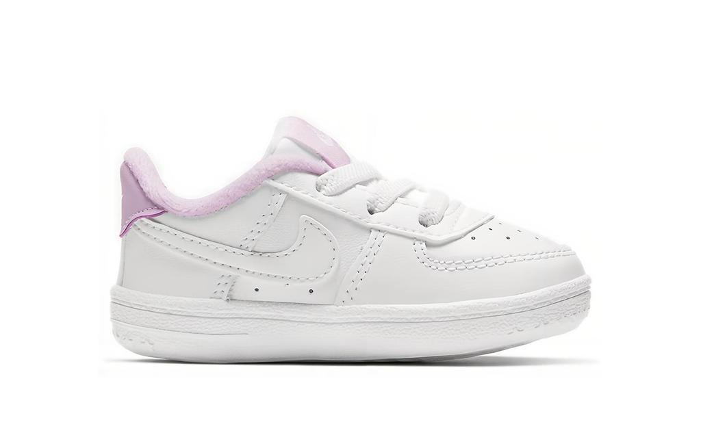 Nike Air Force 1 Crib Slip Resistant Skateboard Shoes White Purple Infant And Toddler CK2201-103