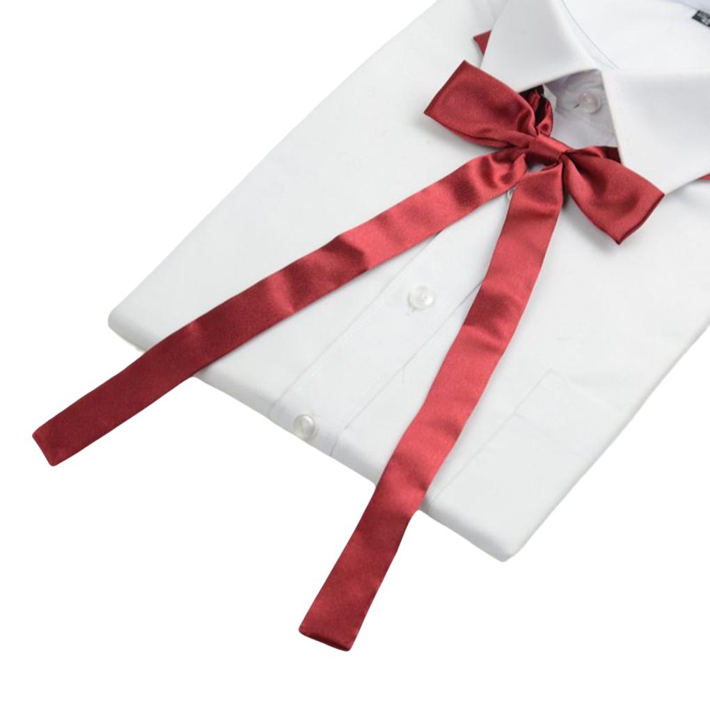 Siedem Kolorów Kobieta Dziewczyna Marynarz Szkoła Wstępnie zawiązana Satynowa Cienka Mucha Kokarda Krawat na Szyję