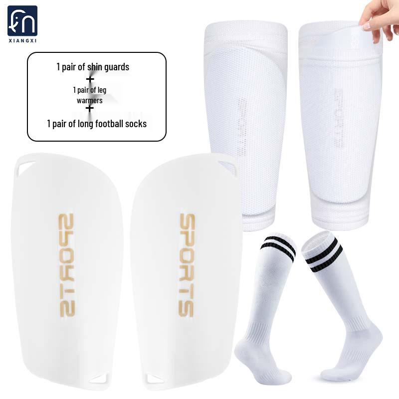 Dual-Layer Elastic Football Sock Sleeves with Pocket and Shin Guard Design