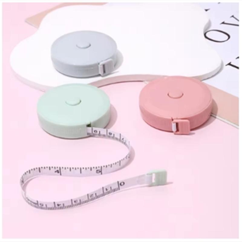 1.5m Small Tape Measure Portable Student Soft Leather Three Measurement Clothes Automatic Recycling