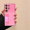 Minimalist Glossy Electroplated Icy Glass Mobile Phone Case for SamSung Galaxy S26 Ultra S25 S24 Full Camera Lens Protect Cover