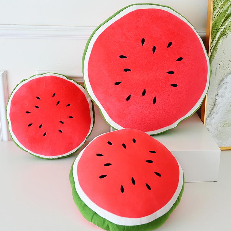 Lifelike Cute Watermelon Plush Toys Doll Stuffed Plant Cushions Kawaii Cartoon Fruits Pillow Soft Toy For Children Birthday Gift