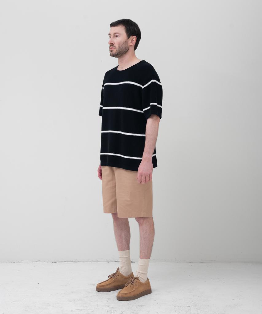 MANNERGRAM [Banset Japanese Imported Fabric] Single-Pleat High-Density Cotton Half Pants Beige